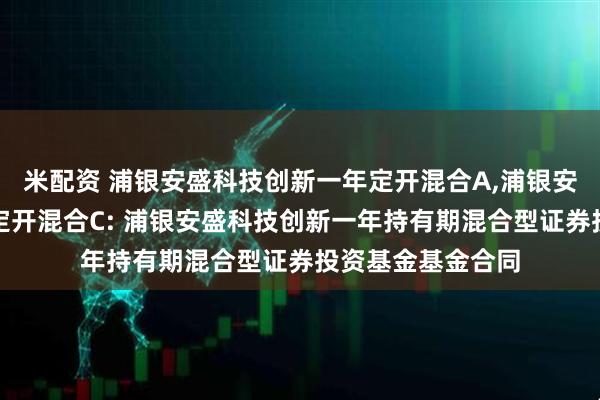 米配资 浦银安盛科技创新一年定开混合A,浦银安盛科技创新一年定开混合C: 浦银安盛科技创新一年持有期混合型证券投资基金基金合同