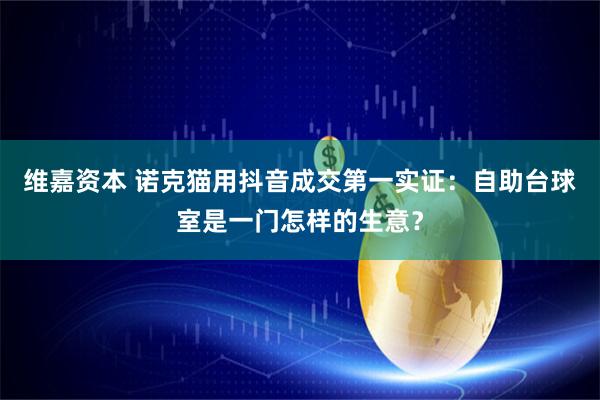 维嘉资本 诺克猫用抖音成交第一实证：自助台球室是一门怎样的生意？